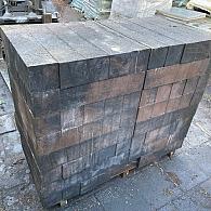 Betonblok strak 12x12x60cm Bruin/zwart (restpartij)