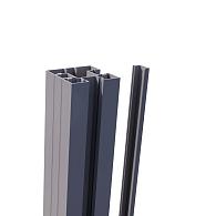 Fencyscherm Aluminium afdichtprofiel Grijs 9007 2200mm