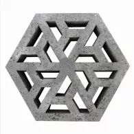 Oud hollands hexagon open (eco-tegel) 37.5x37.5x7 cm grijs
