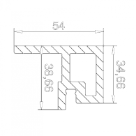 Legro AC10 Rhombus aansluitprofiel 6x4,3x360 cm (w.m.60x35) Burned Wood