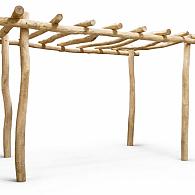 Robinia pergola geschuurd (diepte x breedte)  200x300cm met 4 staanders