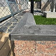 Muur-afdekband blue moon honed linea 100x15x3/8cm, gezoet met facet