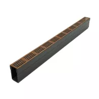 Aco Slimline 100cm, met Corten rooster 100