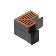 Aco Slimline hoekstuk incl. corten rooster