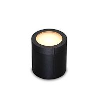 Pavia cirkel zwart grondspot  | warmwit | 1,2 watt 12 volt