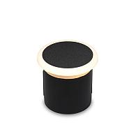 Nine rondom zwart grondspot | warmwit | 1,2 watt 12 volt