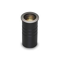 Peral rond zwart grondspot | warmwit | 2 watt 12 volt