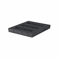 Oud hollands grasbetontegel facet open 60x60x10 cm antraciet