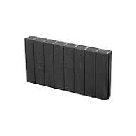 Mini quadrobandpalissade 6x40x50 cm zwart