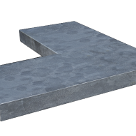 Vijverrand hoek blue moon honed linea 50/25x50x3cm