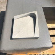 HA-steen hoek 24x24x5/13cm Grijs