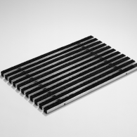 Aco mat schoonloop 100x50x2 cm alum tapijt antr