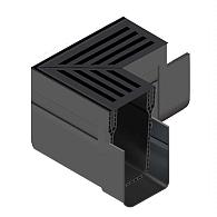 ACO Slimline Hoekstuk incl. zwart alu. rooster