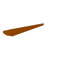 Rigidline 75 mm. Corten incl. per strip 3 grondnagels en verbindingsplaat