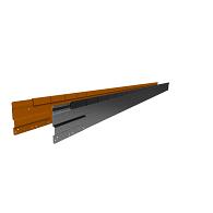 Flexline 100 x 2200 mm. Corten incl. 3 platte grondpennen en verbindingsplaat