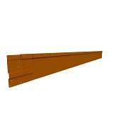 Flexline 150 x 2200 mm. Corten incl. 3 platte grondpennen en verbindingsplaat