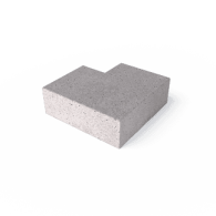 Oud hollands trap hoekstuk 90° (40/20) buiten grijs 60x60 cm