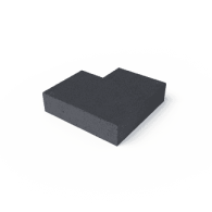 Oud hollands trap hoekstuk 90° (37/15) buiten antraciet 60x60 cm