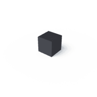 Oud hollands zitelement vierkant 50x50x50 cm carbon