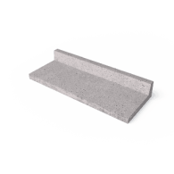 Oud hollands traptrede l-vorm 100x40x15 cm grijs