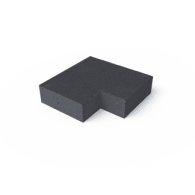 Oud hollands trap hoekstuk 90° (37/15) binnen antraciet 60x60 cm