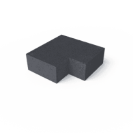 Oud hollands trap hoekstuk 90° (40/20) binnen antraciet  60x60 cm