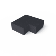 Oud hollands trap hoekstuk 90° (40/20) binnen carbon 60x60 cm