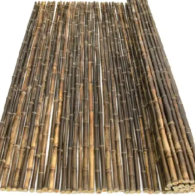 Bamboe Rollen 200x180 cm Natuurlijk donker Stokdikte ca. 2 cm gemaakt van Nigra bamboe