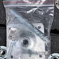 Stelplaat m16  10x10x0.3 cm + draadeind m16