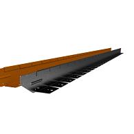 Flexline 75 mm. Corten incl. per strip 3 grondnagels en verbindingsplaat