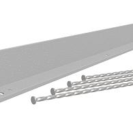 Hardline 100 mm. Gegalvaniseerd incl. 4 grondnagels en verbindingsset