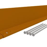 Hardline 100x2200 mm, weervast(corten) incl. 4 grondnagels