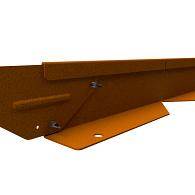 Kant-en-klare hoek Flexline/Rigidline 75 Corten