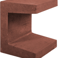 U-element 40x40x50 roestbruin