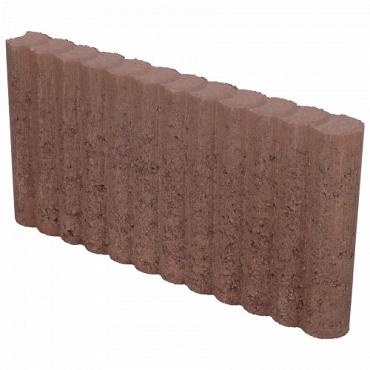 Mini rondobandpalissade 6x25x50 cm bruin