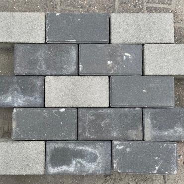 Betonklinker 21x10,5x8cm Grijs/zwart-mix