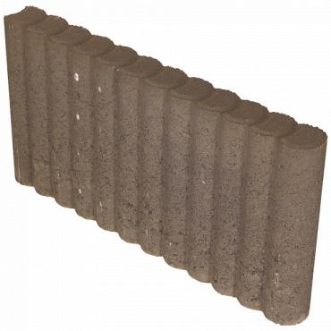 Mini rondobandpalissade 6x25x50 cm bruin