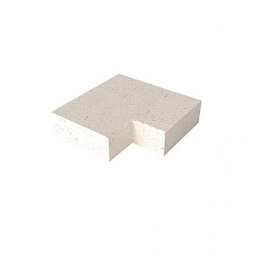 Oud hollands traptrede hoekstuk 90° (37/15) binnen creme 60x60 cm