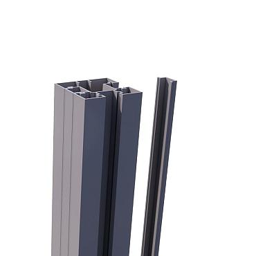 Fencyscherm Aluminium afdichtprofiel Grijs 9007 2200mm