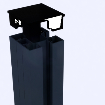 Kunststof paalkap zwart 75x75mm