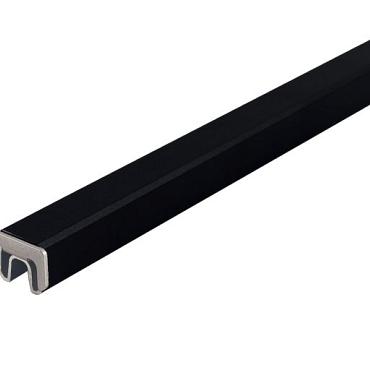 Aluminium bovenlijst laag model  zwart 9005 1770mm