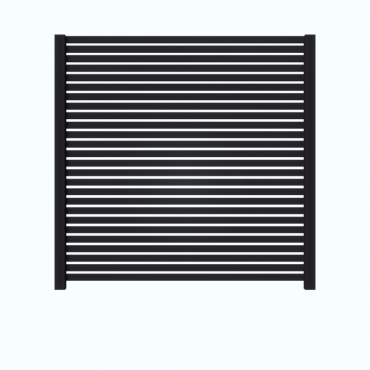 Fencyscherm Aluminium sight plank Zwart 9005 20x50x1780mm