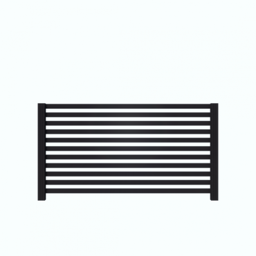 Fencyscherm Aluminium sight plank Zwart 9005 20x50x1780mm