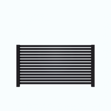 Fencyscherm Aluminium sight plank Zwart 9005 20x50x1780mm