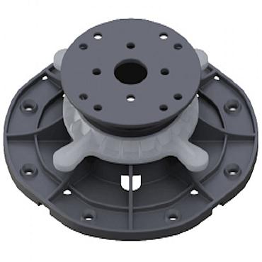 WM stelpoot, hoogte 30-45mm incl. hoek t.b.v. aluminium profiel (verpakking 100 st.)