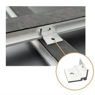 WM cross connector aluminium t.b.v. bevestiging houten onderliggers (verpakking 100st.)