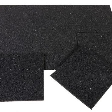 Tegeldrager(rubber) 15x15x1 cm zwart