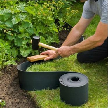 Grondpennen kunststof zwart voor borderrand 15 cm (per 10st)