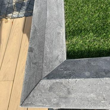 Muur-afdekband blue moon honed linea 100x15x3/8cm, gezoet met facet