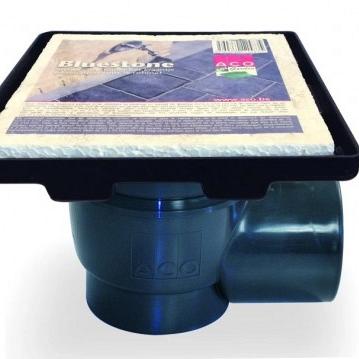 Aco Vloerput bluestone 20x20x19,5cm Zij-uitloop